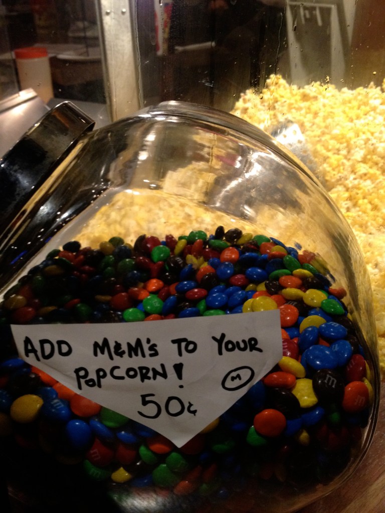 M & M's and pop corn