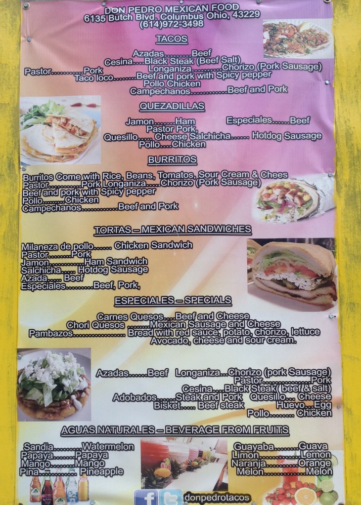 Don pedro Menu