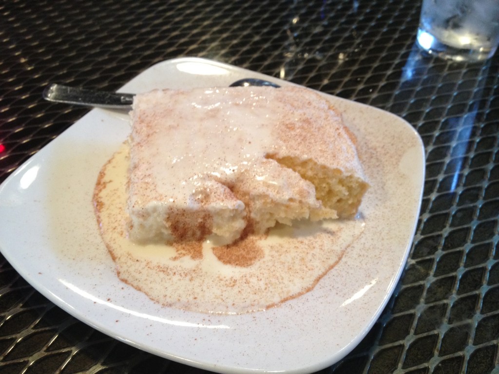 Tres Leches Cake at Arepazo Brewery District