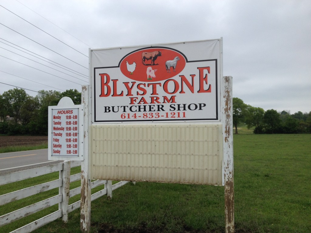 Blystone Farms sign